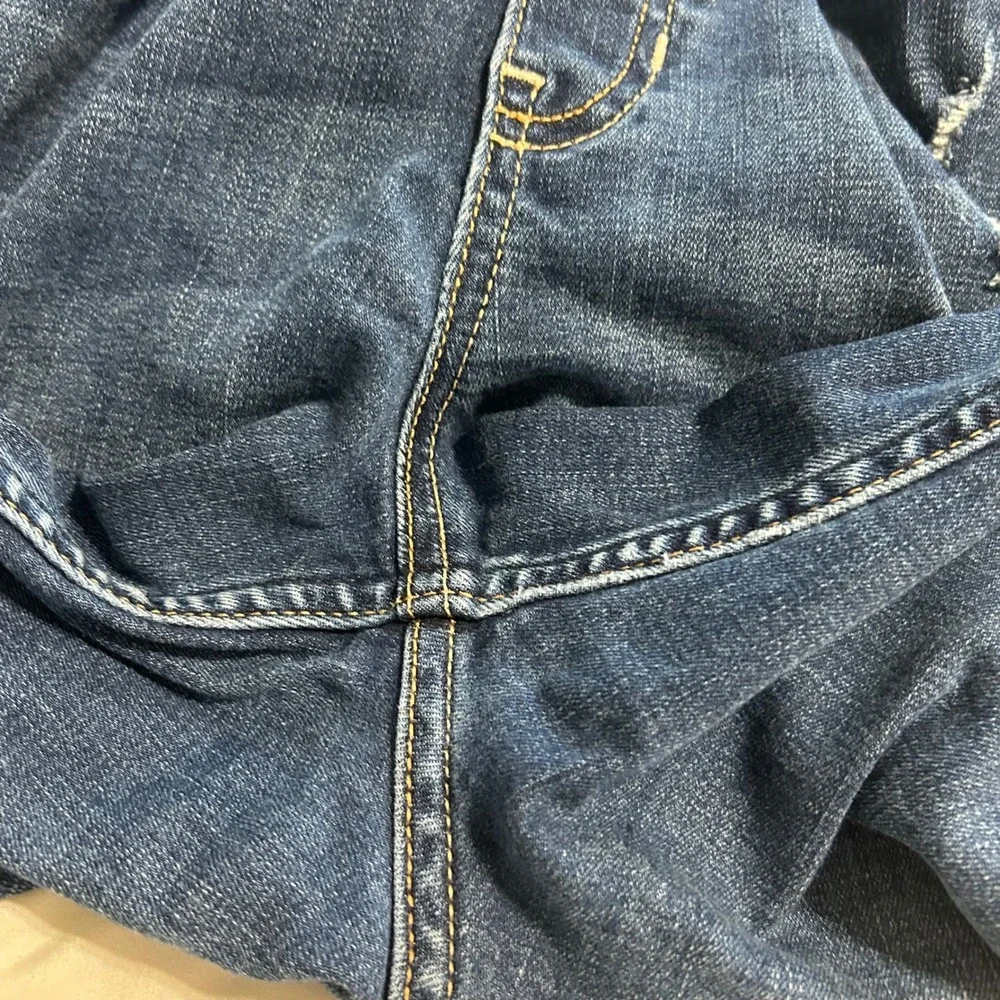 Abercrombie Kids High Rise‎ Mini Mom Jean Distressed Blue Denim Size 13/14